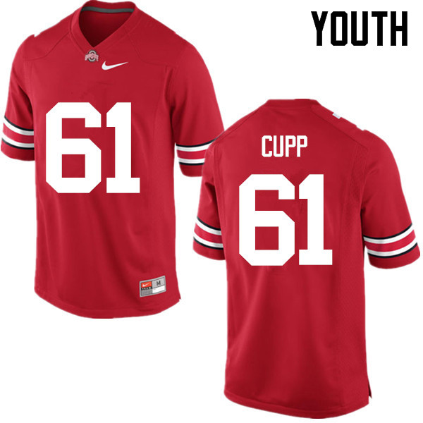 Youth Ohio State Buckeyes #61 Gavin Cupp College Football Jerseys Game-Red